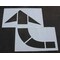 Rae Pavement Stencil, Symbol, MUTCD Curved Arrow, 96 in Character Height, Not Applicable Font, Clear STL-108-5010 - alternate 1