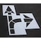 Rae Pavement Stencil, Symbol, MUTCD Combo Arrow, 160 in Character Height, Not Applicable Font, Clear STL-108-5015 - alternate 1