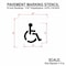 Rae Pavement Stencil, Symbol, Handicap - ADA, 15 in Character Height, Not Applicable Font, Polyethylene STL-116-3015 - alternate 5