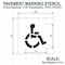 Rae Pavement Stencil, Symbol, Handicap - ADA, 15 in Character Height, Not Applicable Font, Polyethylene STL-116-3015 - alternate 3