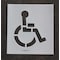 Rae Pavement Stencil, Symbol, Handicap - ADA, 15 in Character Height, Not Applicable Font, Polyethylene STL-116-3015 - alternate 1