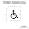 Rae Pavement Stencil, Symbol, Handicap - ADA, 15 in Character Height, Not Applicable Font, Polyethylene STL-108-3015 - alternate 3