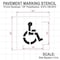 Rae Pavement Stencil, Symbol, Handicap - ADA, 15 in Character Height, Not Applicable Font, Polyethylene STL-108-3015 - alternate 5