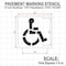 Rae Pavement Stencil, Symbol, Handicap - ADA, 21 in Character Height, Not Applicable Font, Polyethylene STL-116-3021 - alternate 3