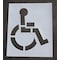 Rae Pavement Stencil, Symbol, Handicap - ADA, 21 in Character Height, Not Applicable Font, Polyethylene STL-116-3021 - alternate 1