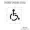 Rae Pavement Stencil, Symbol, Handicap - ADA, 21 in Character Height, Not Applicable Font, Polyethylene STL-108-3021 - alternate 3
