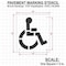 Rae Pavement Stencil, Symbol, Handicap - ADA, 39 in Character Height, Not Applicable Font, Polyethylene STL-116-3039 - alternate 4