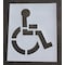 Rae Pavement Stencil, Symbol, Handicap - ADA, 39 in Character Height, Not Applicable Font, Polyethylene STL-116-3039 - alternate 1
