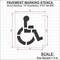 Rae Pavement Stencil, Symbol, Handicap - ADA, 39 in Character Height, Not Applicable Font, Polyethylene STL-108-3039 - alternate 3