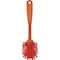 Vikan 2 25/64 in W Dish Brush, Medium, 8 in L Handle, 3 1/8 in L Brush, Orange, Plastic 42377 - alternate 3