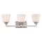 Nuvo Mobili 3 Light Vanity Fixture Satin White Glass Brushed Nick 60-5453 - alternate 1