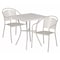 Flash Furniture 28" Square Lt Gray Steel Patio Table w/ 2 Chairs CO-28SQ-03CHR2-SIL-GG - alternate 1