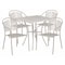 Flash Furniture 28" Square Lt Gray Steel Patio Table w/ 4 Chairs CO-28SQ-03CHR4-SIL-GG - alternate 1