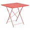 Flash Furniture 28" Square Coral Steel Folding Patio Table CO-1-RED-GG - alternate 1