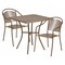 Flash Furniture 28" Square Gold Steel Patio Table with 2 Chairs CO-28SQ-03CHR2-GD-GG - alternate 1