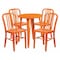 Flash Furniture Round 24" W, 24" L, 29" H, Metal, Orange CH-51080TH-4-18VRT-OR-GG - alternate 1