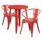 Flash Furniture Round 24" W, 24" L, 29" H, Metal, Red CH-51080TH-2-18ARM-RED-GG - alternate 1