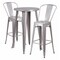 Flash Furniture Round 24" W, 24" L, 41" H, Metal, Grey CH-51080BH-2-30CAFE-SIL-GG - alternate 1