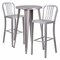 Flash Furniture Round 24" W, 24" L, 41" H, Metal, Grey CH-51080BH-2-30VRT-SIL-GG - alternate 1