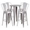Flash Furniture Round 24" W, 24" L, 41" H, Metal, Grey CH-51080BH-4-30CAFE-SIL-GG - alternate 1