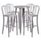 Flash Furniture Round 24" W, 24" L, 41" H, Metal, Grey CH-51080BH-4-30VRT-SIL-GG - alternate 1