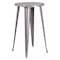Flash Furniture Round 24" L, 24" W, 41" H, Galvanized Steel, Rubber Top, Silver CH-51080-40-SIL-GG - alternate 1