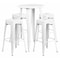 Flash Furniture Round 24" W, 24" L, 41" H, Metal, White CH-51080BH-4-30SQST-WH-GG - alternate 1