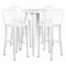 Flash Furniture Round 24" W, 24" L, 41" H, Metal, White CH-51080BH-4-30VRT-WH-GG - alternate 1