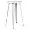 Flash Furniture Round 24" L, 24" W, 41" H, Galvanized Steel, Rubber Top, White CH-51080-40-WH-GG - alternate 1