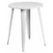 Flash Furniture Round 24" W, 24" L, 29" H, Metal Top, White CH-51080-29-WH-GG - alternate 1