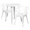 Flash Furniture Round 24" W, 24" L, 29" H, Metal, White CH-51080TH-2-18ARM-WH-GG - alternate 1