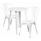 Flash Furniture Round 24" W, 24" L, 29" H, Metal, White CH-51080TH-2-18CAFE-WH-GG - alternate 1