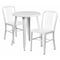 Flash Furniture Round 24" W, 24" L, 29" H, Metal, White CH-51080TH-2-18VRT-WH-GG - alternate 1