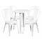 Flash Furniture Round 24" W, 24" L, 29" H, Metal, White CH-51080TH-4-18CAFE-WH-GG - alternate 1