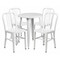 Flash Furniture Round 24" W, 24" L, 29" H, Metal, White CH-51080TH-4-18VRT-WH-GG - alternate 1