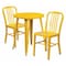 Flash Furniture Round 24" W, 24" L, 29" H, Metal, Yellow CH-51080TH-2-18VRT-YL-GG - alternate 1