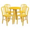 Flash Furniture Round 24" W, 24" L, 29" H, Metal, Yellow CH-51080TH-4-18VRT-YL-GG - alternate 1
