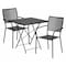 Flash Furniture 28" Square Black Steel Folding Table w/ 2 Chairs CO-28SQF-02CHR2-BK-GG - alternate 1