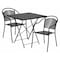 Flash Furniture 28" Square Black Steel Folding Table w/ 2 Chairs CO-28SQF-03CHR2-BK-GG - alternate 1