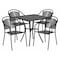 Flash Furniture 28" Square Black Steel Patio Table with 4 Chairs CO-28SQ-03CHR4-BK-GG - alternate 1