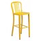 Flash Furniture 30" High Yellow Metal Barstool with Slat Back CH-61200-30-YL-GG - alternate 1