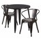 Flash Furniture Round 30" W, 30" L, 29.5" H, Metal Top, Gold CH-51090TH-2-18ARM-BQ-GG - alternate 1