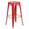 Flash Furniture 30" High No Back Red Metal Barstool Square Seat CH-31320-30-RED-GG - alternate 1