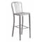 Flash Furniture 30" High Silver Metal Barstool with Slat Back CH-61200-30-SIL-GG - alternate 1