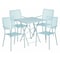 Flash Furniture 28" Square Sky Blue Steel Folding Table/ 4 Chairs CO-28SQF-02CHR4-SKY-GG - alternate 1