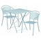 Flash Furniture 28" Square Sky Blue Steel Folding Table w/2 Chairs CO-28SQF-03CHR2-SKY-GG - alternate 1