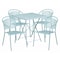 Flash Furniture 28" Square Sky Blue Steel Folding Table w/4 Chairs CO-28SQF-03CHR4-SKY-GG - alternate 1