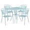 Flash Furniture 28" Square Sky Blue Steel Patio Table w/ 4 Chairs CO-28SQ-03CHR4-SKY-GG - alternate 1