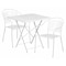 Flash Furniture 28" Square White Steel Folding Table w/ 2 Chairs CO-28SQF-03CHR2-WH-GG - alternate 1