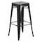 Flash Furniture 30" High Backless Black Square Metal Barstool CH-31320-30-BK-GG - alternate 1